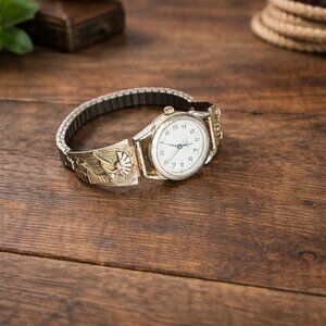 Vintage 925 Zuni Sterling Silver Southwestern Navajo Style Watch